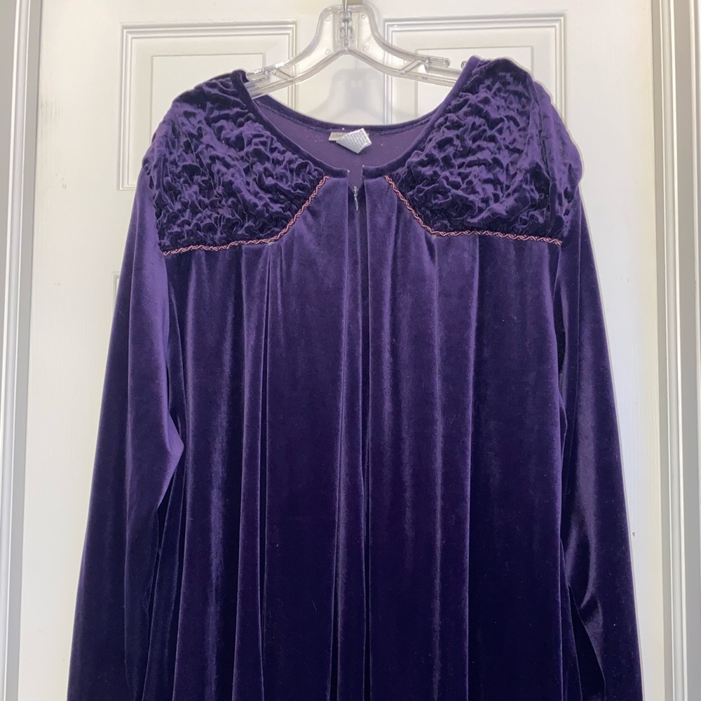 Floor length zip-up nightgown